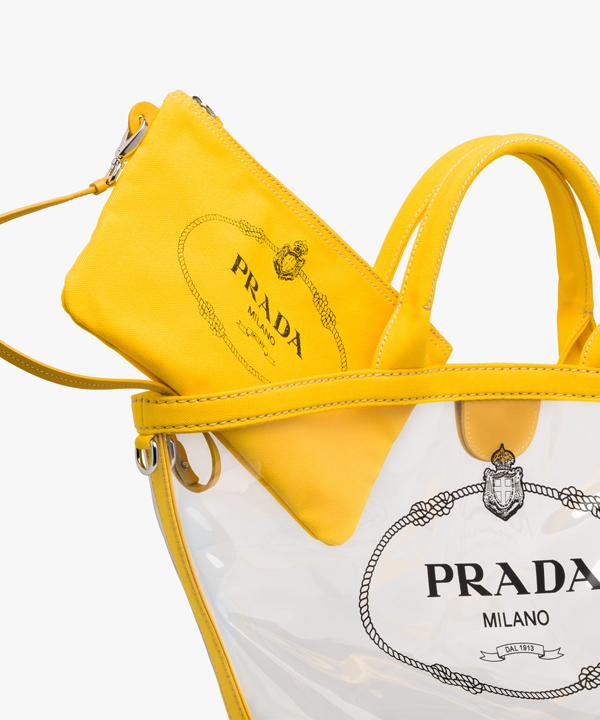 PRADA プラダ コピー ビニール トバッグ ハンドバッグ 1BG166 soleil